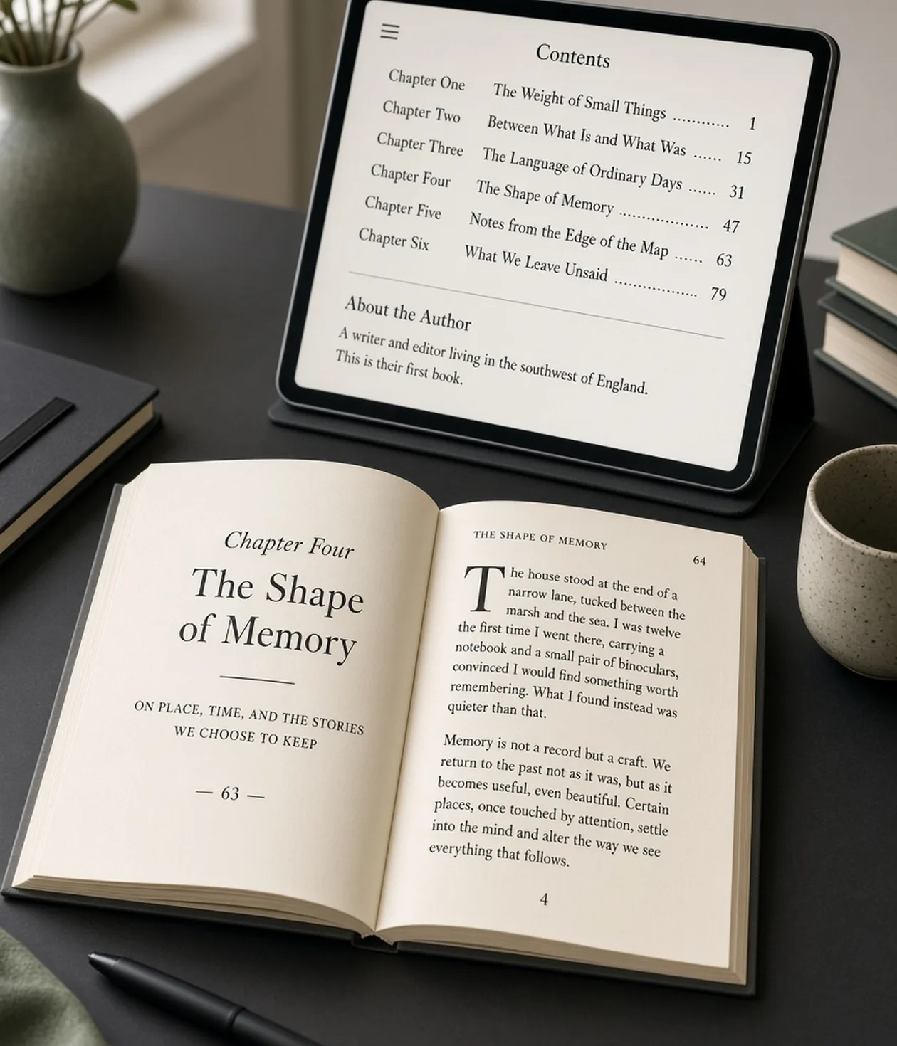 Book formatting and typesetting services UK print and ebook interiors